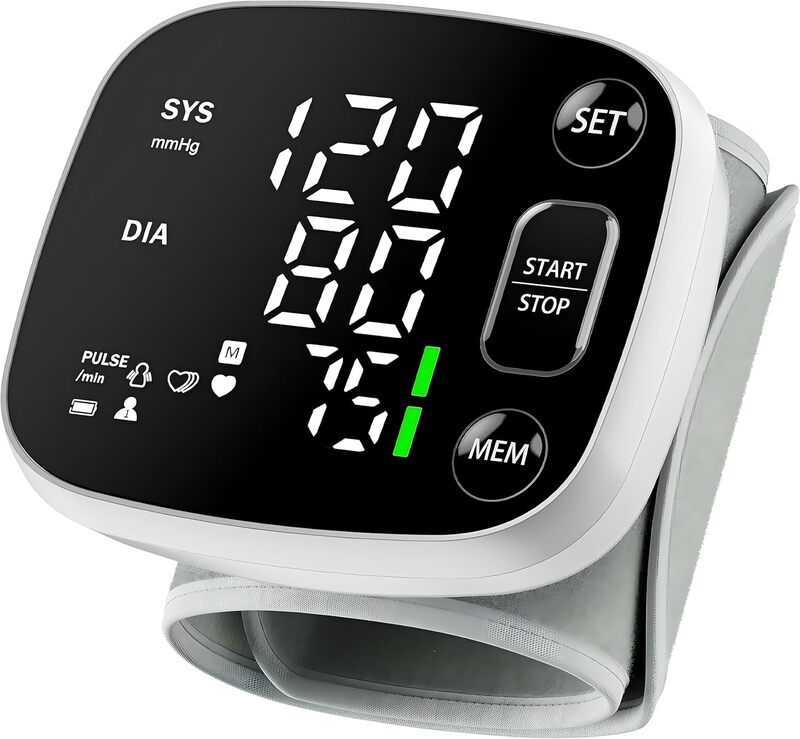 Oklar Blood Pressure Monitor for Home Use Rechargeable Blood Pressure Cuff Wrist Digital BP Machine with LED Backlit Display Oklar Blood Pressure Monitor for Home Use Rechargeable Blood Pressure Cuff Wrist Digital BP Machine with LED Backlit Display