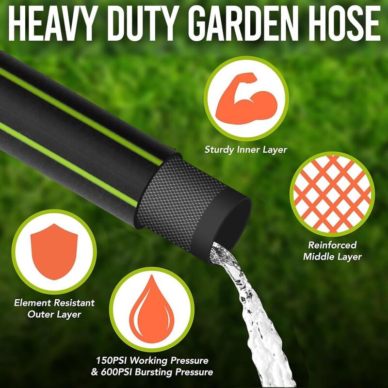Heavy Duty Garden Hose 25ft x 5/8” Heavy Duty Garden Hose 25ft x 5/8”