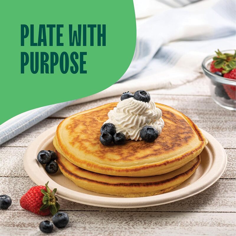Heavy Duty Disposable Plates [125-Pack] 9 Inch Plates