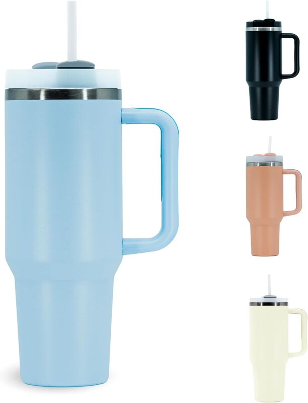 40 Oz Tumbler with Handle and Straw 40 Oz Tumbler with Handle and Straw