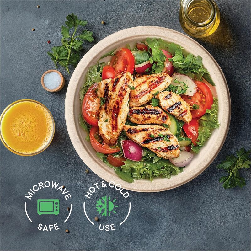 Heavy Duty Disposable Plates [125-Pack] 9 Inch Plates